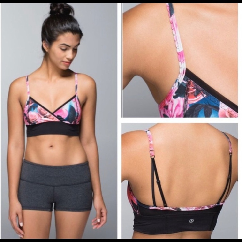 Lululemon Ujjayi Bra Secret Garden Black